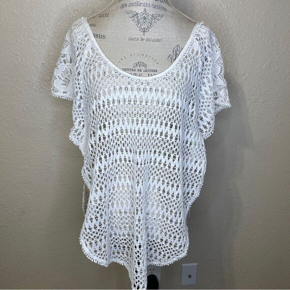 Victoria’s Secret Crochet Lace Swim Coverup White Size Small - Picture 2 of 16